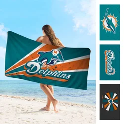 M-Miami D-Dolphins Towel Microfiber Beach Towel Absorbent Quick dry Soft Yoga Swimming Resort Mountain Climbing Towel