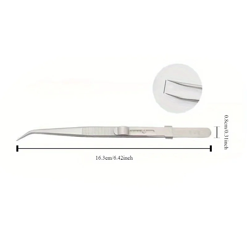Stainless Steel Tweezers Adjustable Slide lock Antistatic Tweezers Jewelry Making Tool For Electronic Component Repair Tools image 2