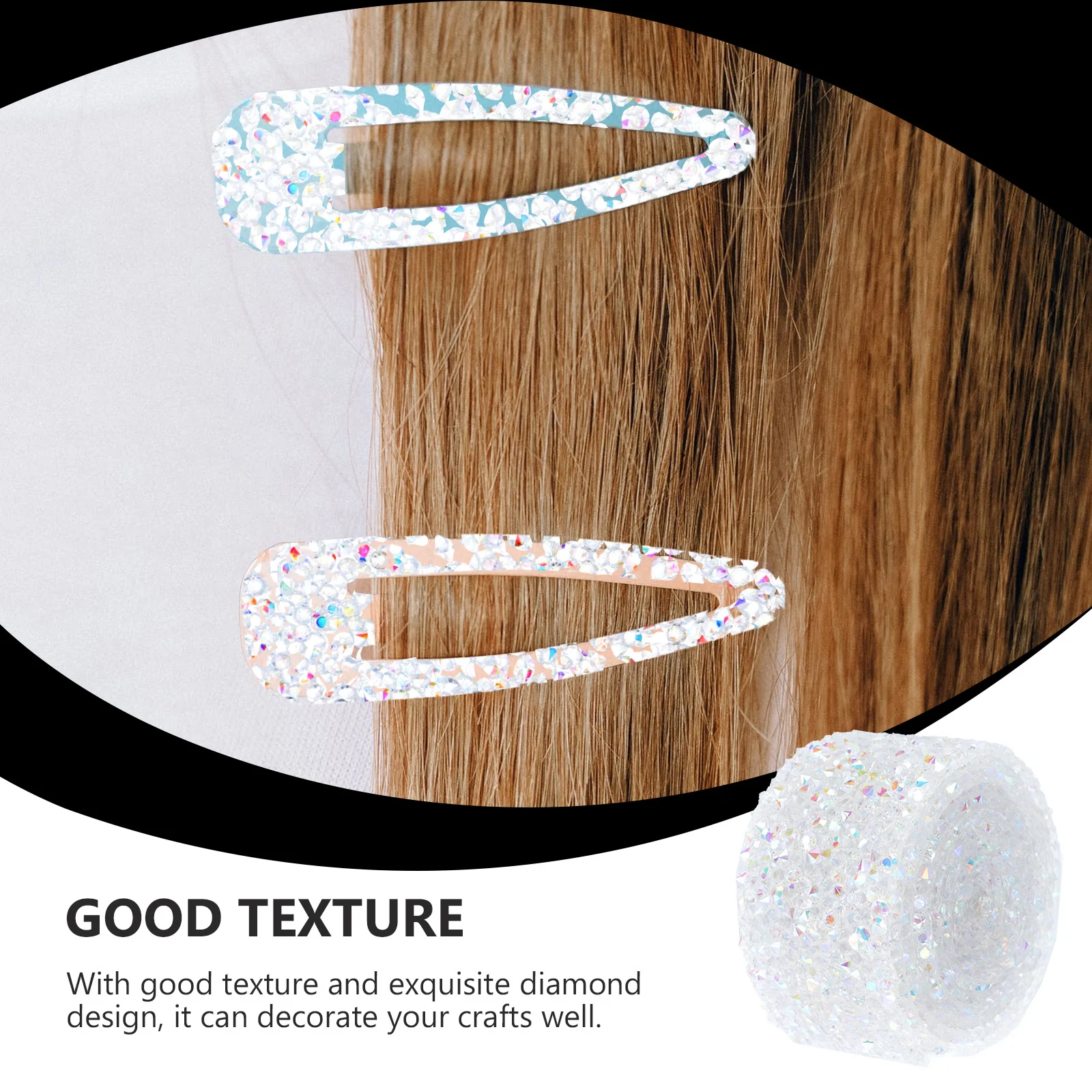 

1 Roll Double-Sided Adhesive Diamond Trim for Clothing Decoration Sewing Projects Premium DIY Ribbon Material Home Textile Decor