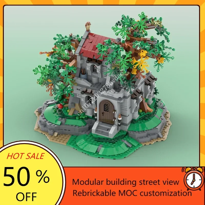 1751PCS MOC Medieval Castle The Secret Inn Forest Castle Model Building Blocks Technology Bricks DIY Creative Assembly Toys Gift