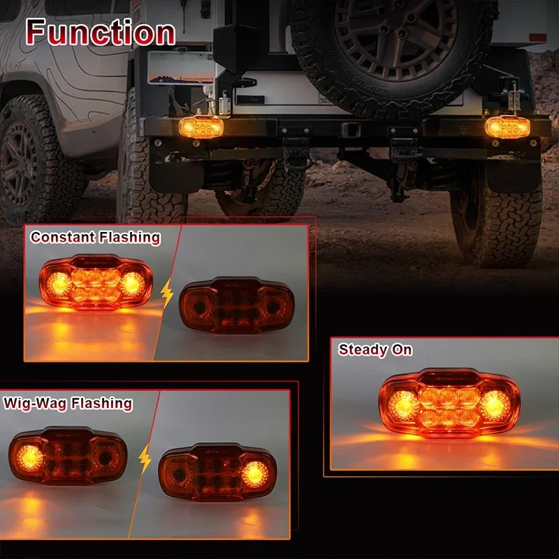 Auto Logging Light Amber LED Beacon  Magnetic Mount for  Truck Trailer Camper RV