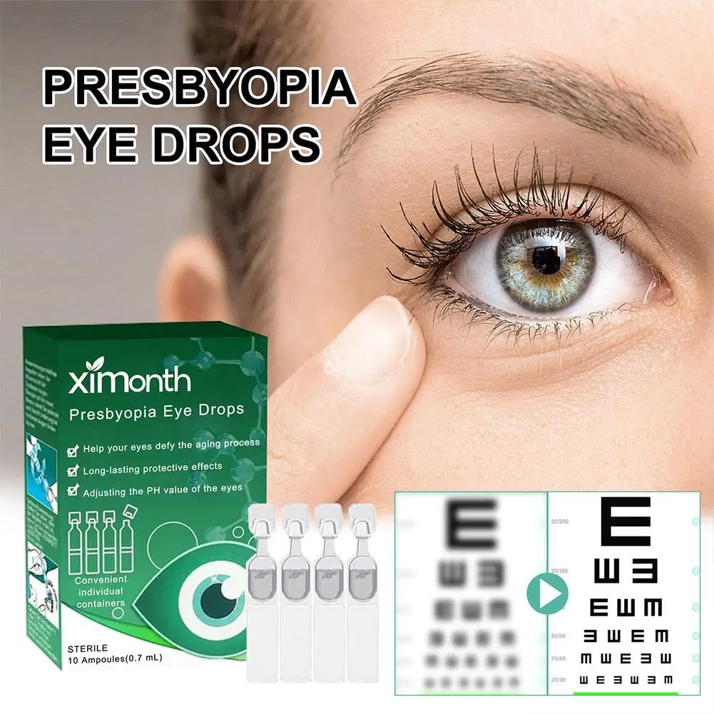 

10PCSx0.7ml Presbyopia VisionRestore Eye Drops Cleanning Eyes Relieves Discomfort Itching Removal Fatigue Relax Massage Eye Care