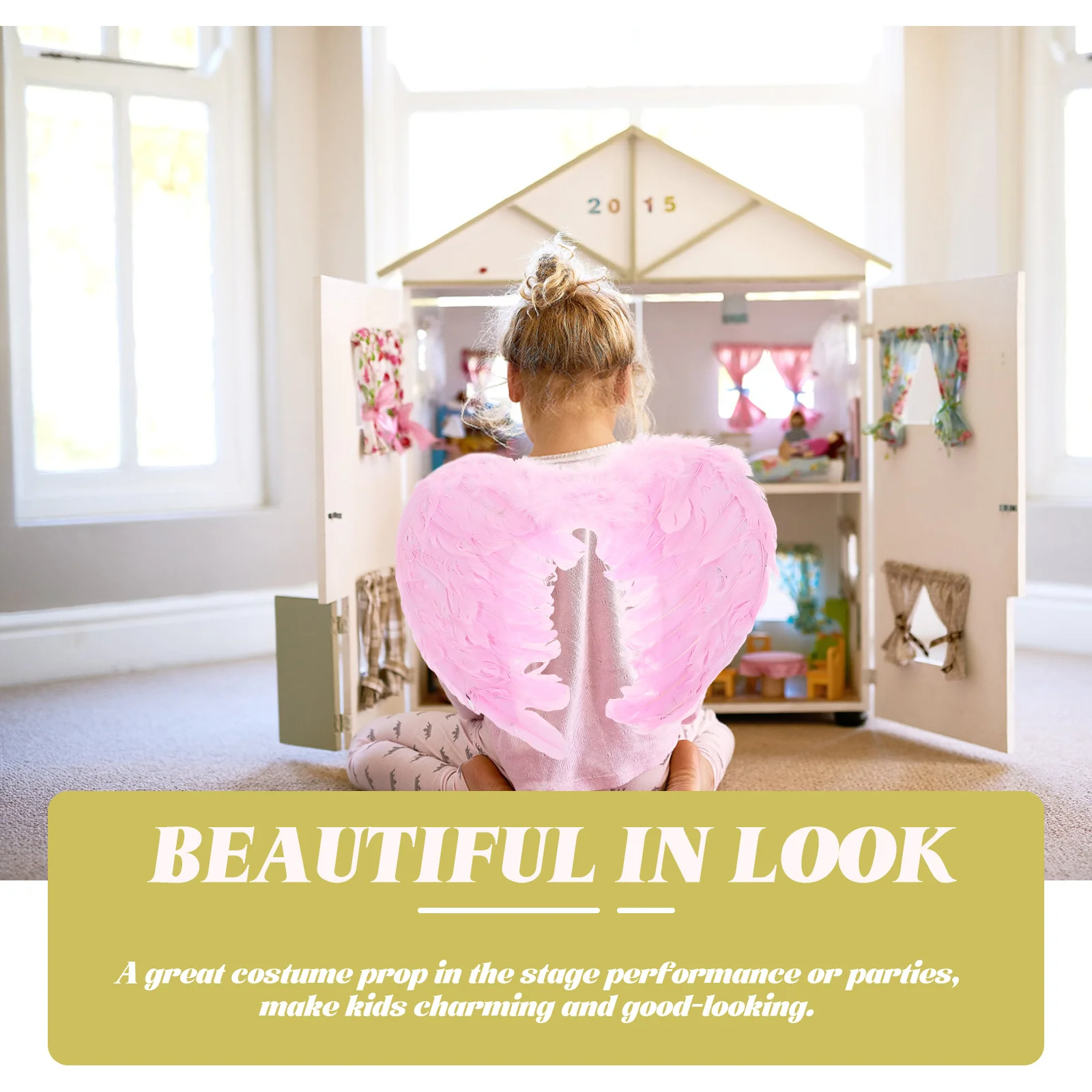 Kids Angel Wing Prop Christmas Halloween Performance Wing Beautiful Bright Color Stage Party Use Stage Performance Props