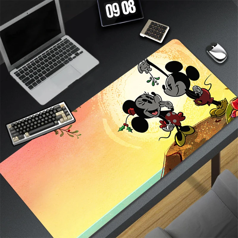 Mouse Pads Desk Mat Protector Gaming Mickey and Minnie Mousepad Durable Office Table Decor Keyboard Long Pad Computer Gamer Mats