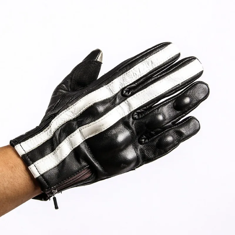 

New retro leather motorcycle riding gloves men's locomotive windproof knight gloves off-road racing