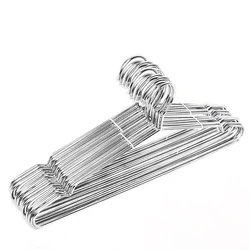 10Pcs/set Clothes Hangers Stainless Steel Clothing Drying Rack Anti-slip Dress Towel Coat Hangers Metal Wire Wardrobe Organizer