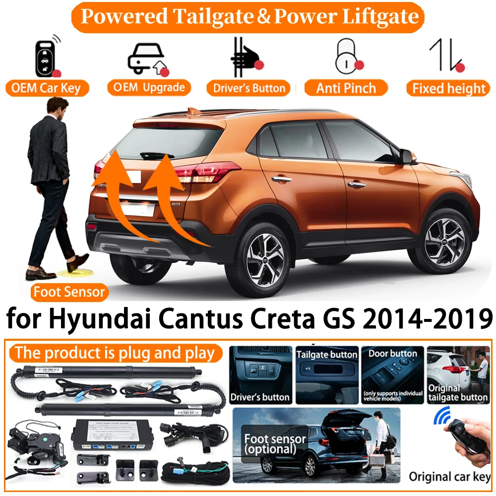 ZhuCamX Car OEM Smart Powered Tailgate system for Hyundai Cantus Creta GS 2014-2019 Automatic Electric Power Tailgate Strut kit