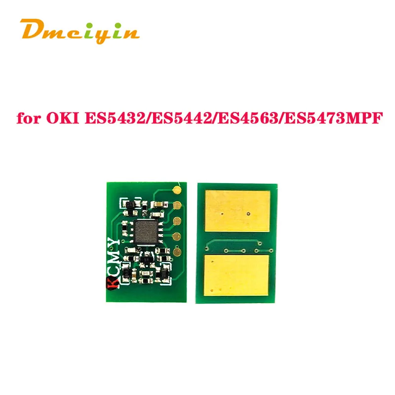 for OKI ES5432/ES5442/ES4563/ES5473MPF 7K and 6k Pages Toner Chip  BK C M Y Color EUR Version