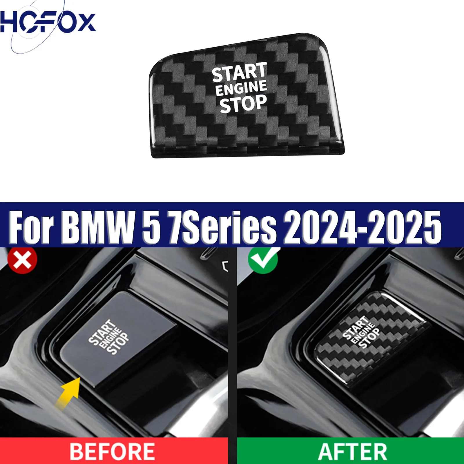 

For BMW 5 7Series 2024-2025 Engine Start Stop Push Button Trim Decorative Cover