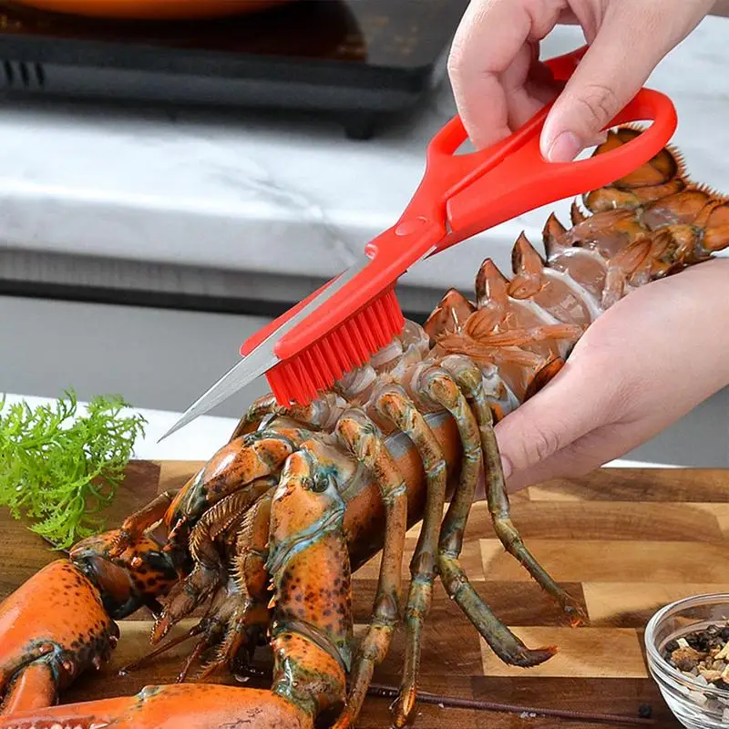 Crab Leg Scissors Stainless Steel Crab Scissors Seafood Shears Multifunctional Crab Legs Crackers And Tools Anti-Slip Crab