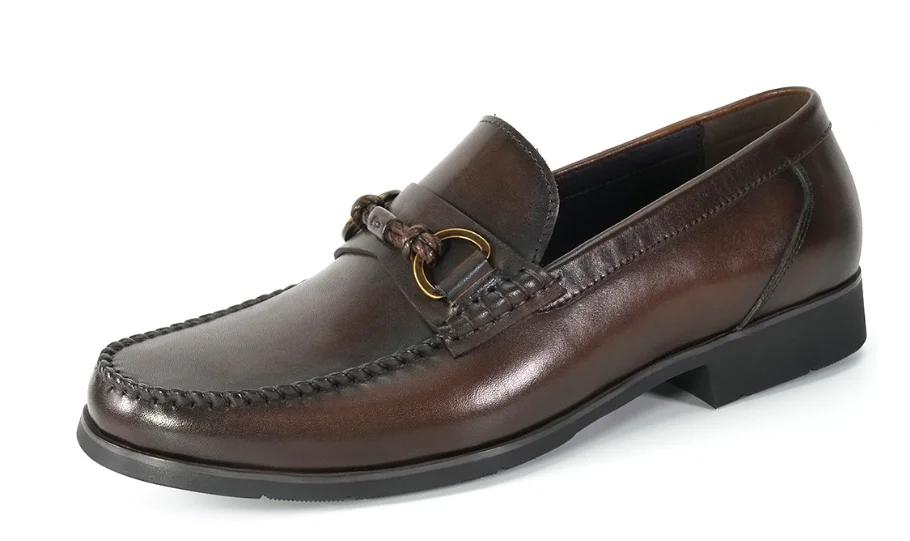 High Quality Brand Men's Genuine Leather Loafers Shoes Slip On Classic Black Men's Business Formal Shoes