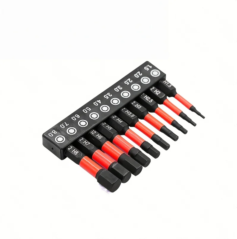 10Pcs Magnetic Non-Slip Drill Bit Set S2 Alloy Steel Crosshead and Impact Hex Drill Bits,Suitable for Electric and Hand Drivers
