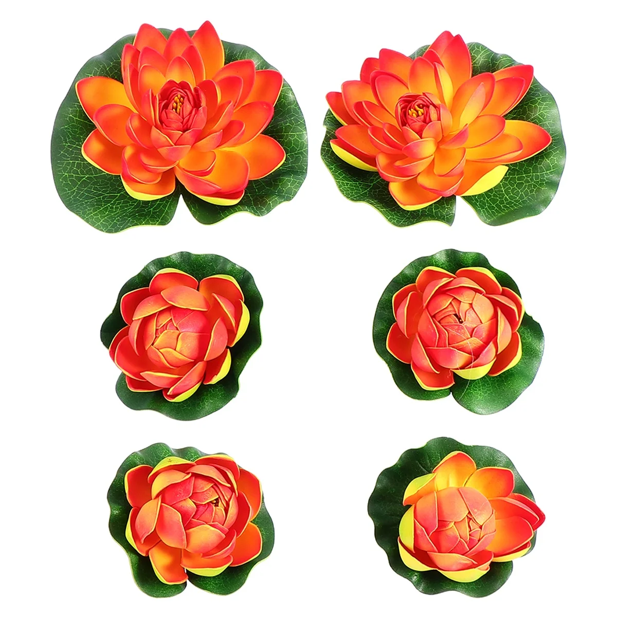 

6 PCS Simulated Water Plants Artificial Simulation Gardening Lotus Flower Lilies Pool Decorations