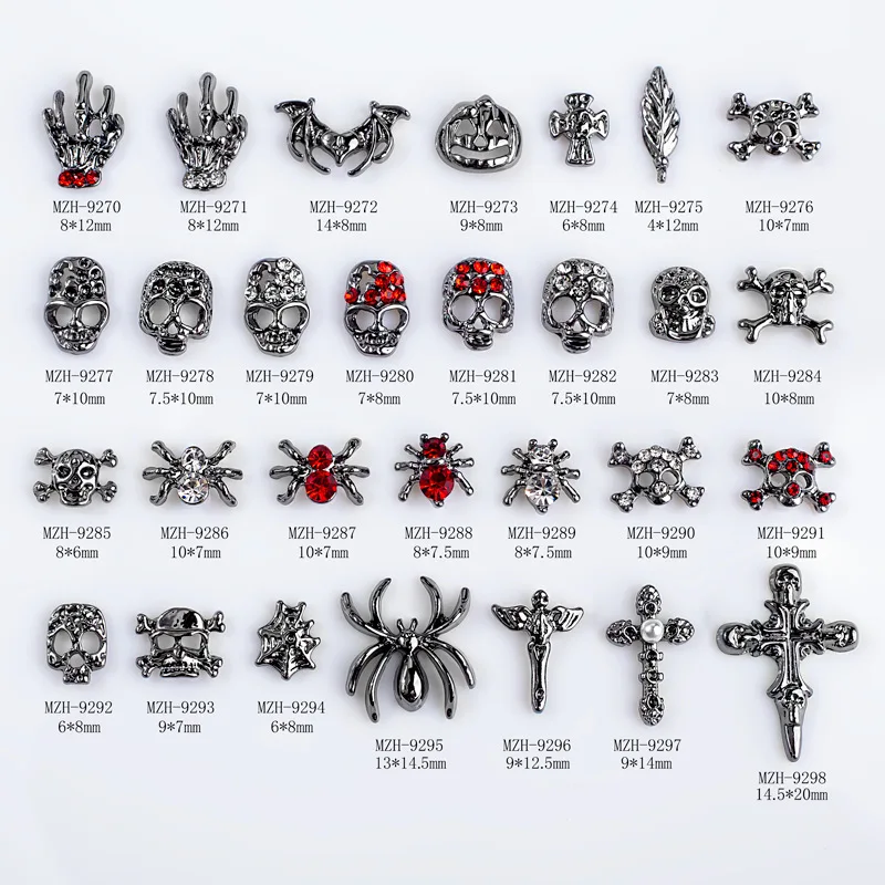 10/15 Stück Vintage Kreuz Nagelkunst-Anhänger 3D Legierung Barock Engel Herz Nagelkunst-Dekoration DIY Luxus Maniküre-Zubehör
