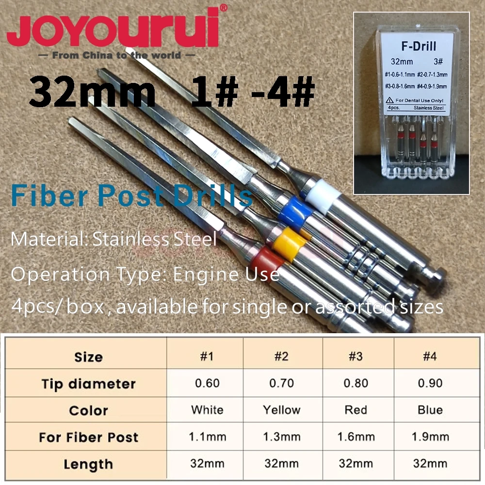6Pcs/Box Dental Gates Drill Peeso Reamers Engine Use Endodontic Glidden Rotary 28mm/32mm #1-6 Stainless Steel Endo Files Dentist