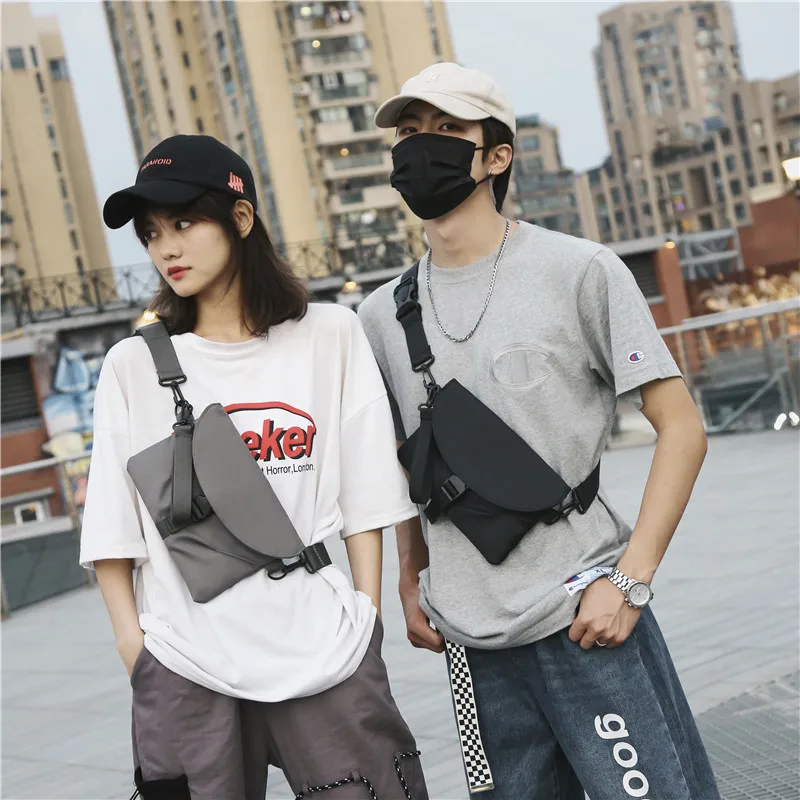 Waterproof Men Fashion Shoulder Bag Nylon Solid Color Messenger Bags Phone Pouch Unisex Men Handbag Casual Men Crossbody Bag