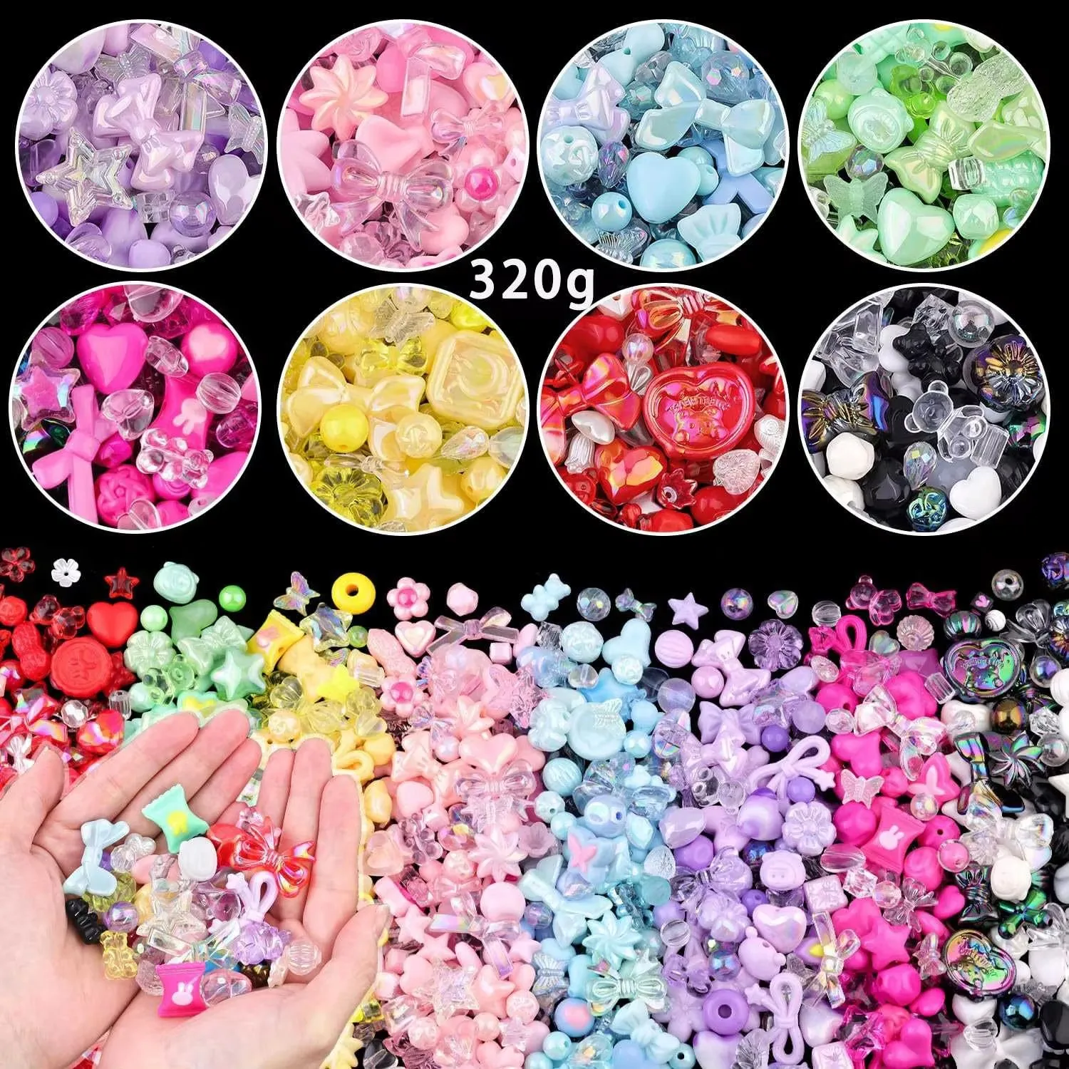 1bag Mixing Style Candy Color Acrylic Beads For DIY Handmade Bracelet Jewelry Making Phone Chain Accessories image 4