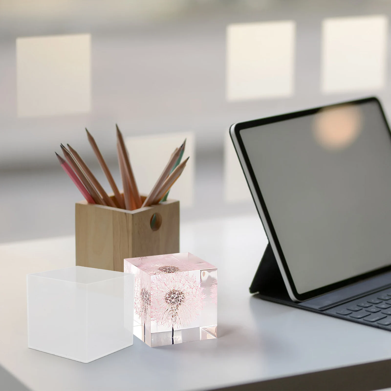 

2 шт. квадратные силиконовые формы, прозрачные формы для кубов из эпоксидной смолы, прозрачные формы для литья для DIY, художественные силиконовые формы для эпоксидной смолы