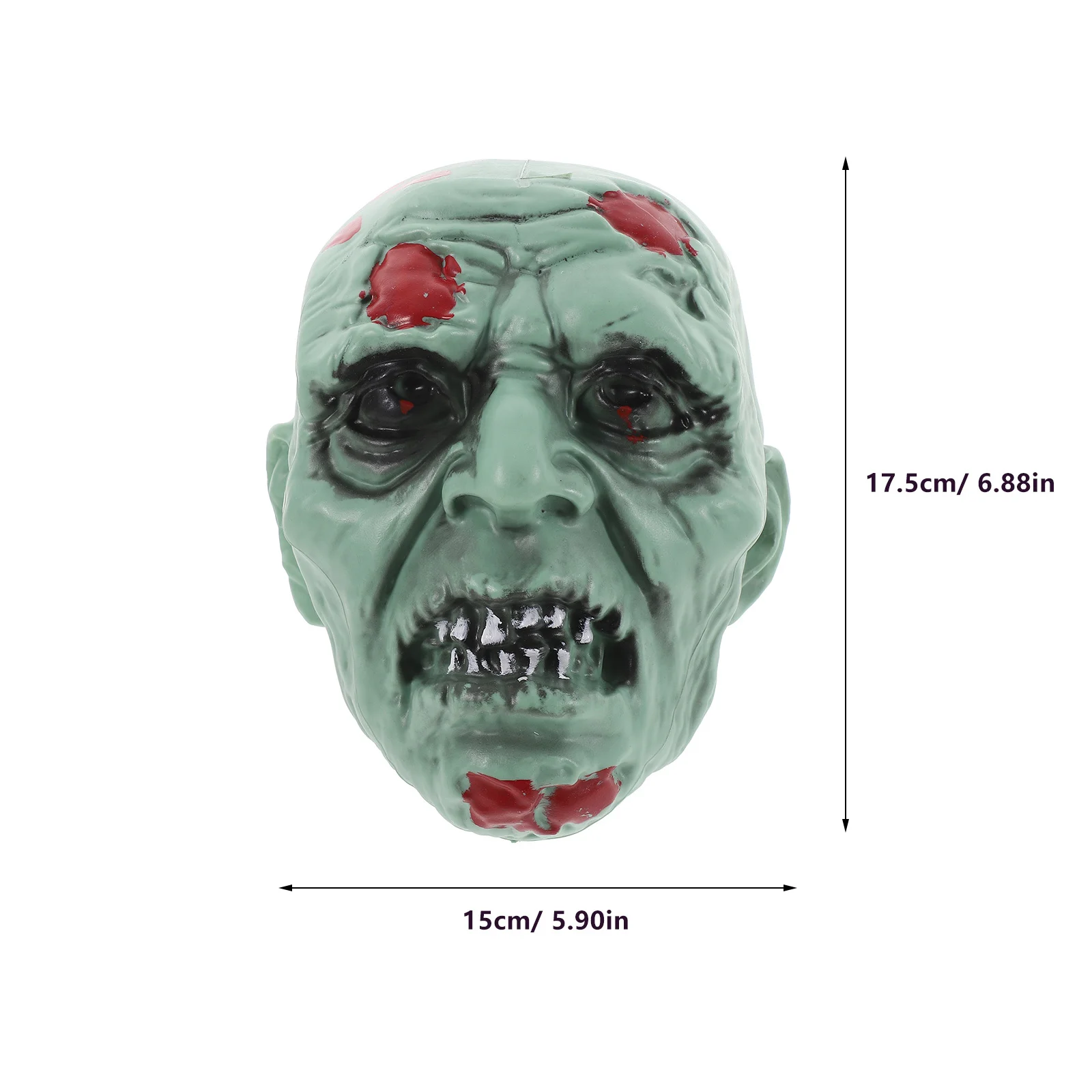 مجموعة واحدة من زينة حديقة الهالوين ذات الرأس الواقعي لتخطيط المشهد المخيف في الهواء الطلق وديكورات حديقة الهالوين