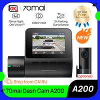 70mai Dash Cam A200 Dual-channel Record 1080P HDR 2'' IPS Screen 24H Parking Monitor 70mai Car DVR A200 130° FOV