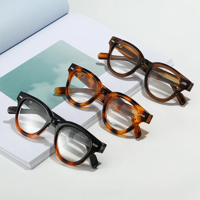 Optische Schutzbrille mit Holzstruktur für Damen und Herren, modisch, klar, Anti-Strahlungsfilter, Blaulicht-blockierende Brille, High-End