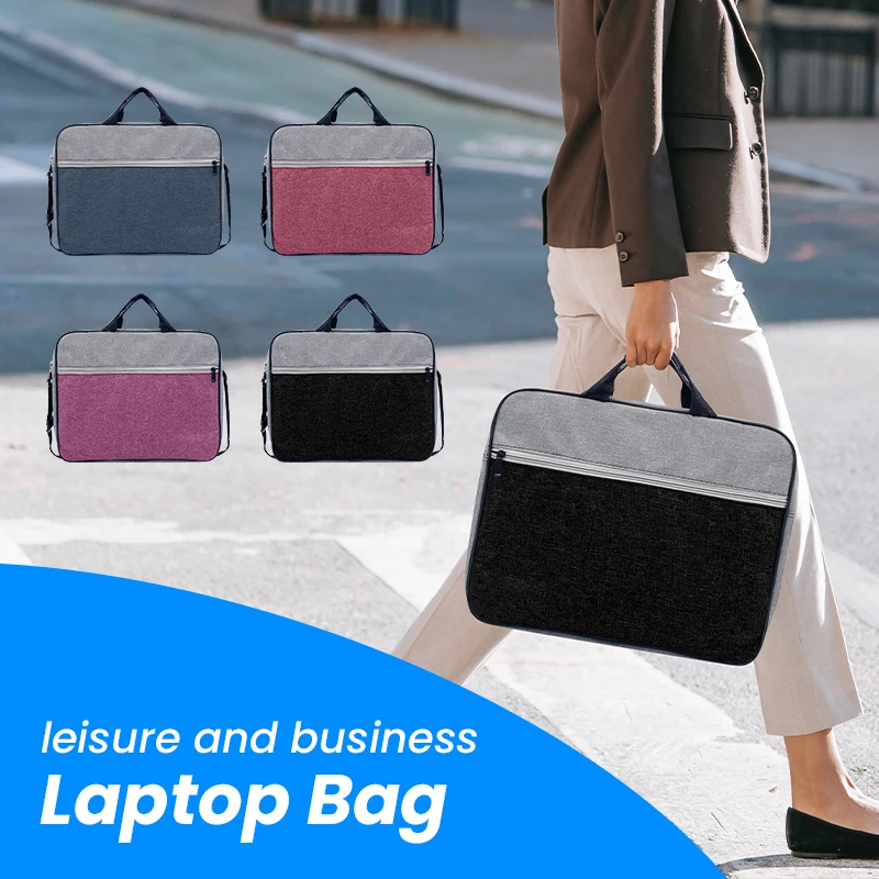 Slim & Stylis Messenger Bag 14/15.6 Inch Laptop/IPAD Bag, Fashionable and durable, front zipper pocket for mouse, data cable, e