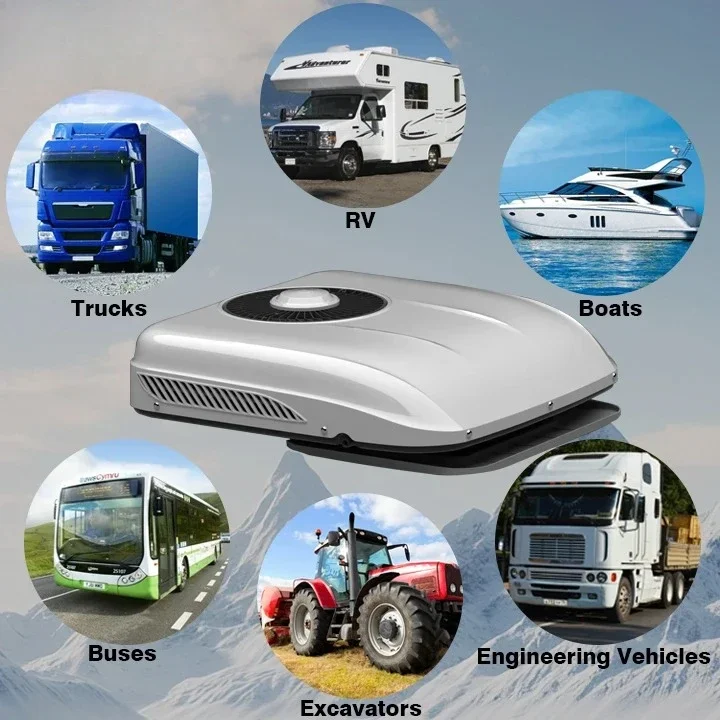 Universal 12 Volt 24v Parking Cooler Air Conditioning Electric Other Automotive Air Conditioning System Excavator RV Truck