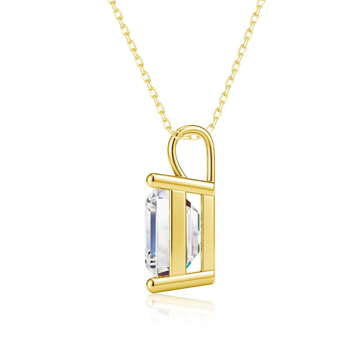 14K Gold Filled 10CT Moissanite Pendant Contains 5% 14K Thick Gold Layer Durable au585 Necklace for Women Wedding Gifts