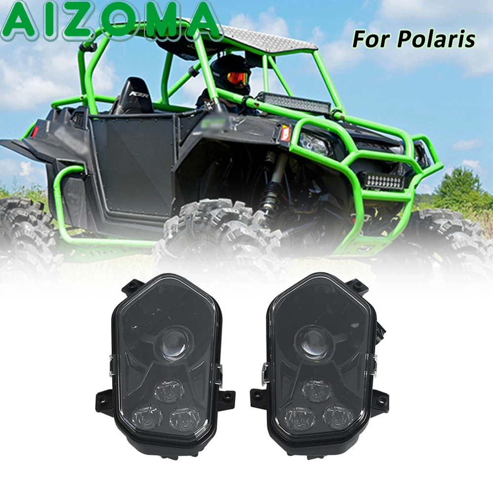 

Left Right Headlight UTV Light LED Headlamp For Polaris Ranger 400 500 570 700 800 900 Diesel ETX EV 2015-2020 RZR 570 800 900