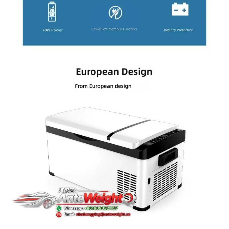 Truck-Mounted Plastic Refrigerator  Large Capacity Compressor-Powered Separate Cooling Freezing Compartments 12V/24V/220V