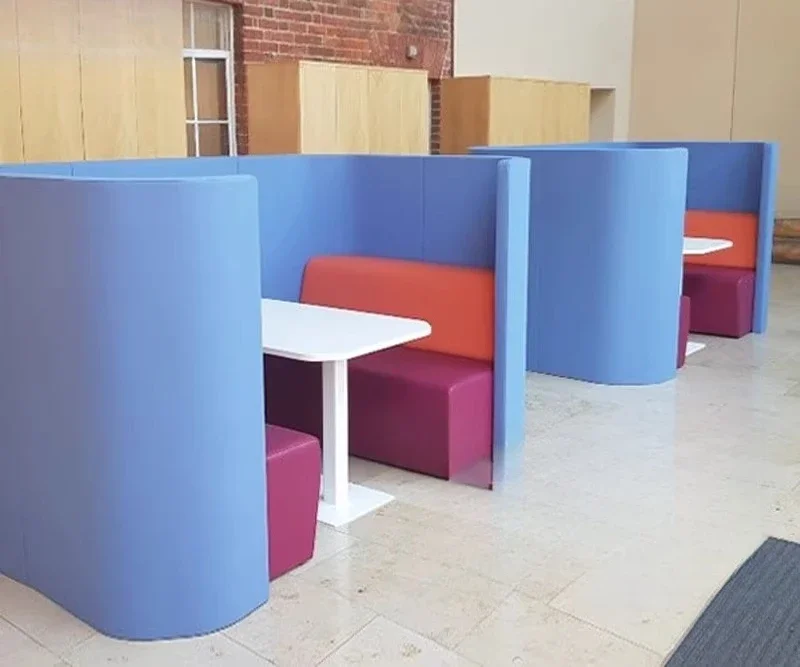 Modern booth office high-back double sofa negotiation combination designer leisure area reception high-back sofa