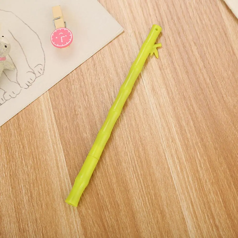 Ergonomic Non-slip Pen Set of 3 Ultralight Bamboo-shaped Gel Pens with Fine Point Non-slip Comfortable Grip for Smooth Writing