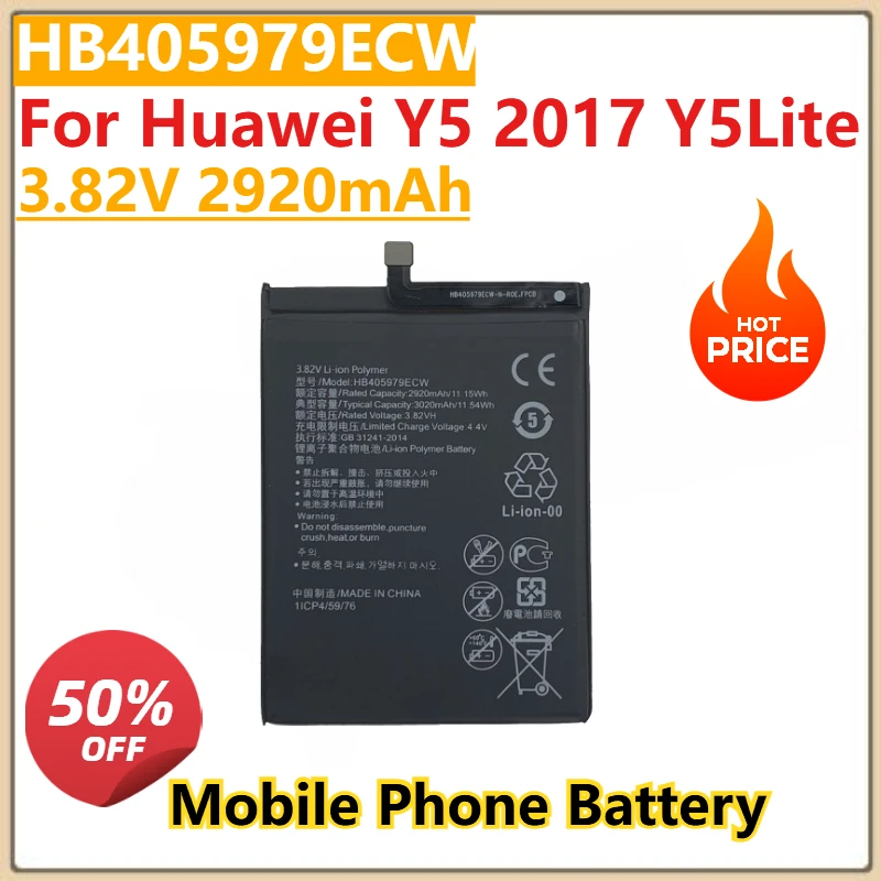 

HB405979ECW 3.82V 2920mAh HB526379EBC HB396689ECW HB396285ECW Battery For Huawei P smart 2019/Y5 Y6 II Y7 Y9 pro Prime 2017