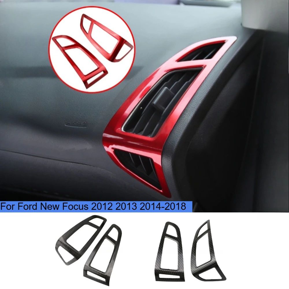 Pegatina para el panel interior del aire acondicionado del coche Ford Focus 2012 2013 2014 2015 2016-2018, decoración moderna para Focus