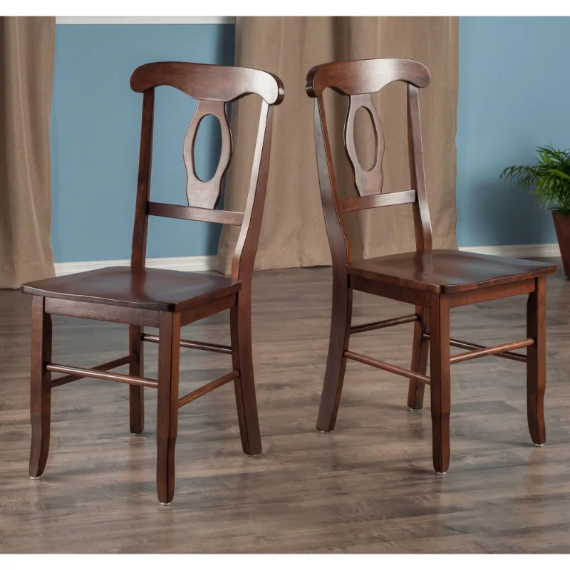 

Winsome Wood Renaissance 2-Pc Key Hole Back Dining Chair Set, Walnut Finishchairs dining room dining chair