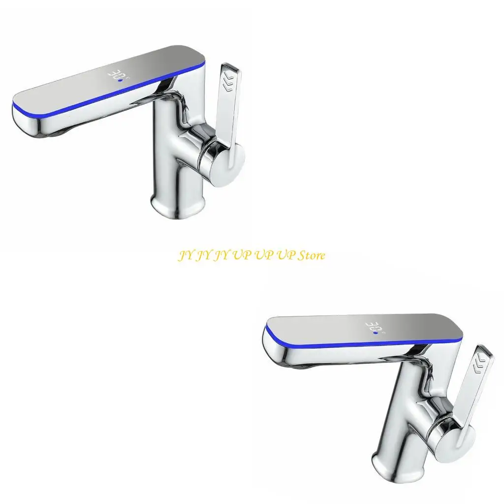 

B2RF Цифровой дисплей с кран с освещением окружающей среды и 60 см горячими шлангами с холодной водой для ванной комнаты для