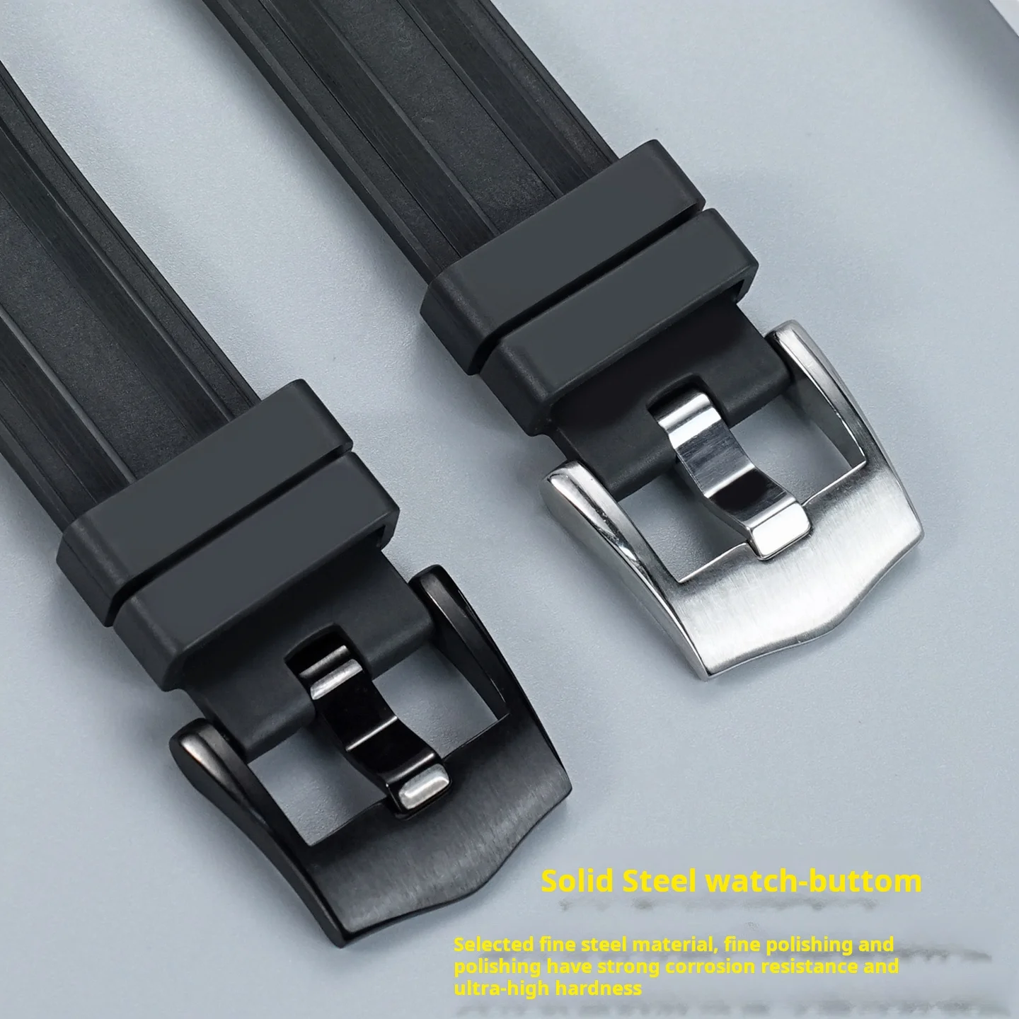 Cinturino per orologio con estremità curva per Omega Seamaster 300 Ocean 43,5 mm quadrante 21 mm Fluororubber FKM cinturino da uomo cinturino in gomma per immersione