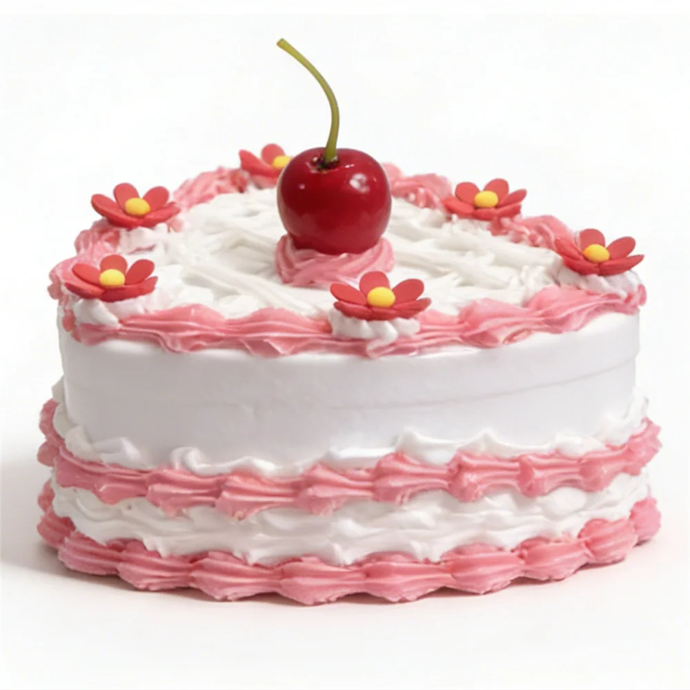 Heart Shaped Cherry Cake Jewelry Box Plastic Faux Cake Storage Organizer Decorative Trinket Case Home Necklaces Kawaii Display