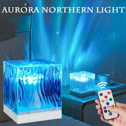 Aurora Nordlicht Lampe 17 Farben RGB Wasser Welligkeit Projektor Nachtlichter für Wohnzimmer Schlafzimmer atmop shere Sonnen untergang Licht