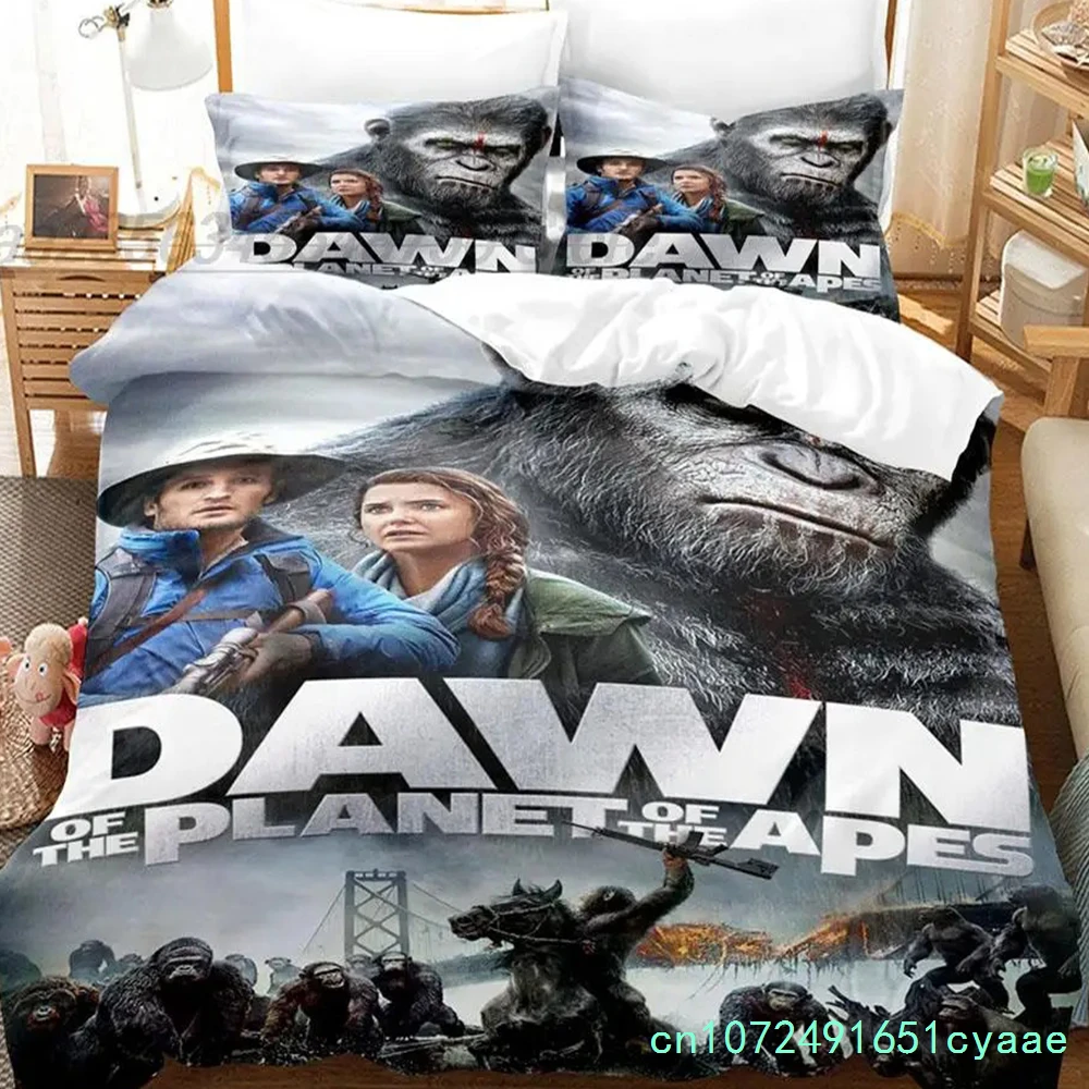 Planet Of The Apes Bedding Set Single Twin Full Queen King Size Bed Set Aldult Boy Bedroom Duvetcover Set 3D Print Bed Sheet Set - view 5