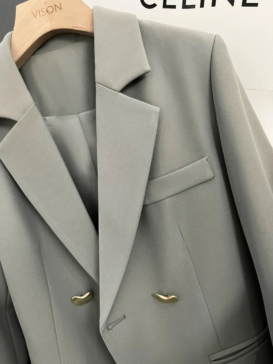 Весна и осень 2024, новый повседневный элитный блейзер в британском стиле, женский модный маленький костюм с французской текстурой, новые подходящие комплекты