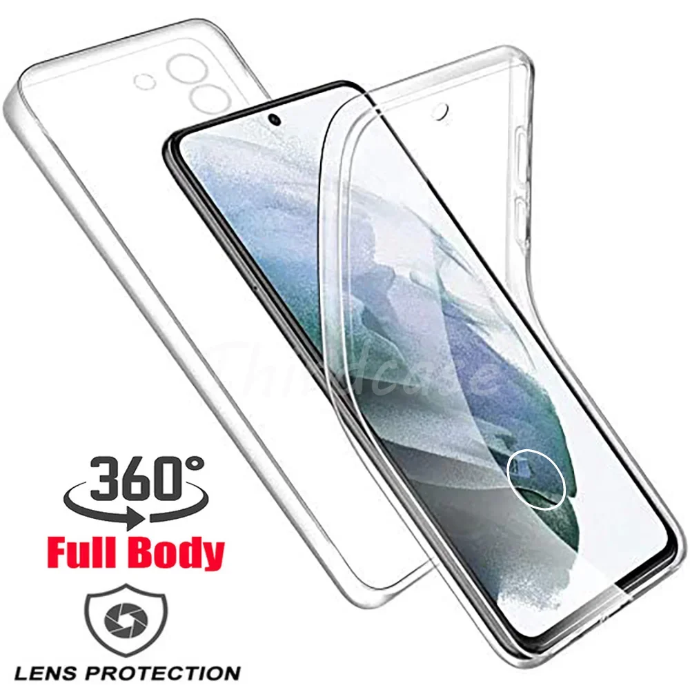 

360 Full Body Double Layer PC+Silicone Case for Samsung Galaxy S25 S22 S23 S24 Ultra S21 FE Plus A55 A36 A56 Screen Protector