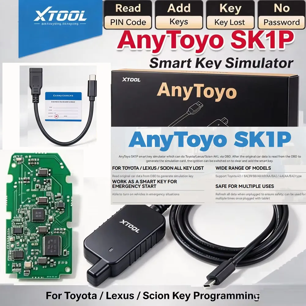 XTOOL AnyToyo SK1P for Toyota/Lexus/Scion XTOOL SK1 Plus Smart Key Simulator Auto Smart Key Programmer 8A/4A PK XTOOL SK1