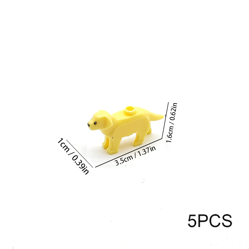 MOC Bausteine Haustiere Husky Weiß Kätzchen Welpen Bulldogge Zoo Haustier Bausteine Szene Dekoration Requisiten kinder DIY Spielzeug geschenk – Detail 12