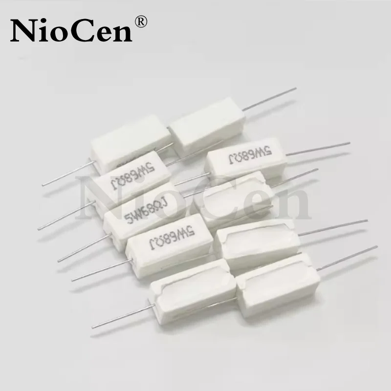 

（10pcs） 5W 10W BPR56 Cement resistance 0.1 ~ 10k ohm 0.33R 1R 10R 100R 0.22 0.33 1 10 100 1K 10K ohm Cement resistor igmopnrq