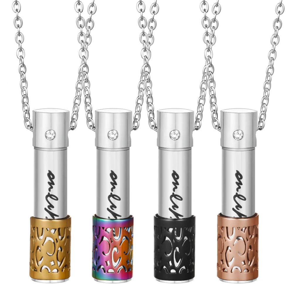 Pendentif d'aromathérapie tendance, 4 couleurs, en acier inoxydable, diffuseur d'huile essentielle, spirale ouverte, médaillon de parfum, collier, bijoux, nouveauté 2024