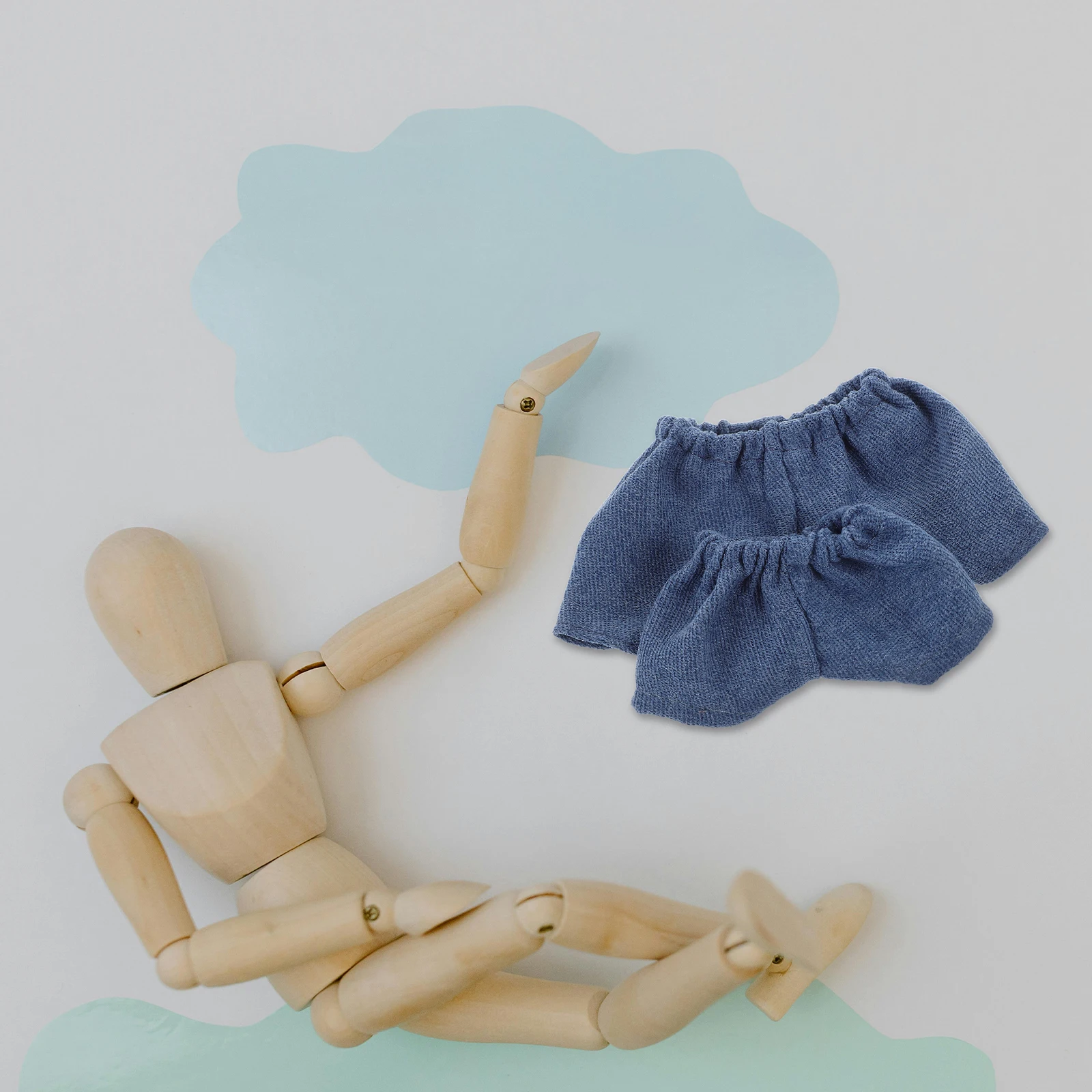 2 pezzi pantaloncini alla moda accessori per vestiti per 15 cm e 20 cm mini look casual in denim vestire abbigliamento scena in miniatura costume