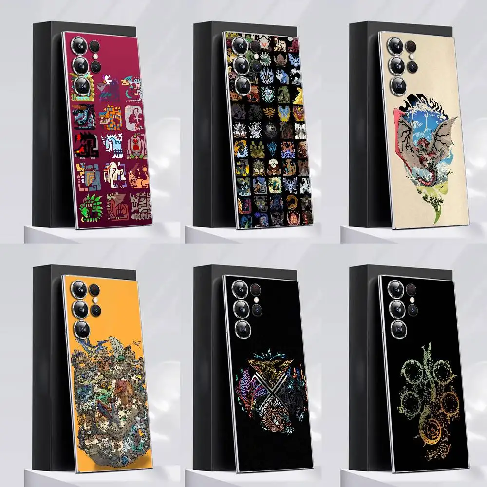 

M-Monster H-Hunter Wilds Phone Case For Samsung S30,S25,S24,S23,S21,S22,S20,S10,5G,FE,lite,PIus,Ultra Transparent Cover