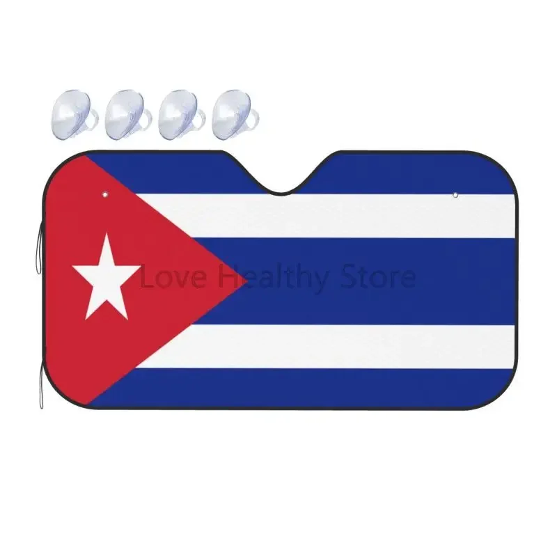 

Cuban Flag Universal Car Sunshade for Windshield Foldable Automotive Sun Visor Protector for SUV Truck Front Window Sun Shade