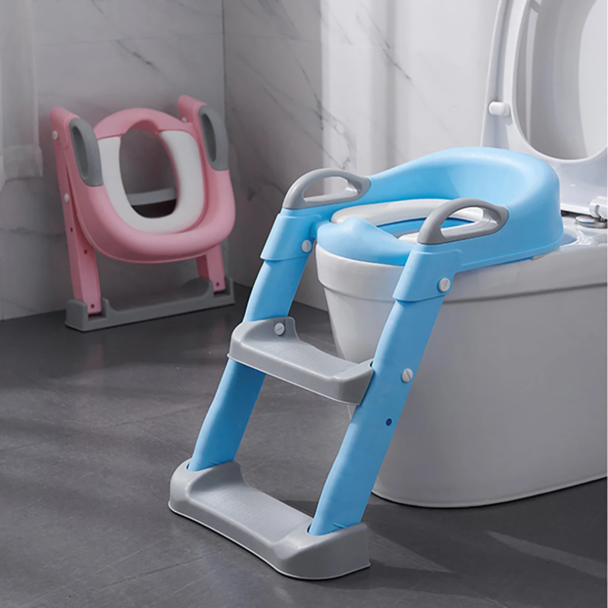 Children\'s1pc toilet seat toilet ladder chair Baby Boy toilet seat rack cover baby seat washer stair type